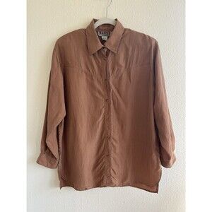 Vintage Wanted by Beads Beautiful Western Shirt 100% Silk M